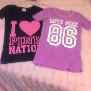 2 PINK shirts bundle
